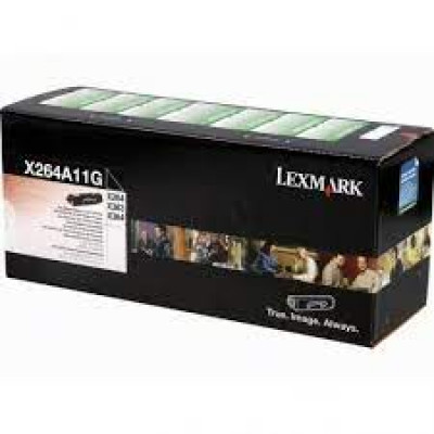 Lexmark X264A11G Black Original Toner Cartridge (3500 Pages) for Lexmark X264dn, X363dn, X364dn, X364dw